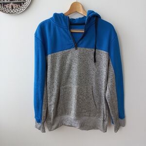 Canada Weathergear Men's Blue/Gray Half-Zip Hoodie